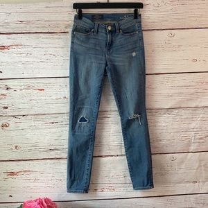 J. Crew Toothpick Distressed Jeans Size 25